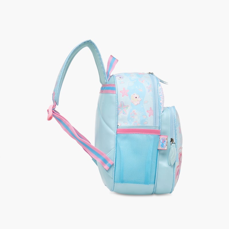 Minmie Mermaid Sequin Print Backpack for Girls - Image 3